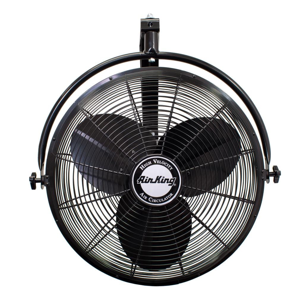 Air King 20-Inch Black Steel Wall Mounted Fan