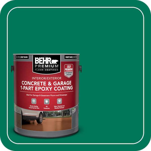 1 gal. #OSHA-2 OSHA SAFETY GREEN Self-Priming 1-Part Epoxy Satin Interior/Exterior Concrete and Garage Floor Paint