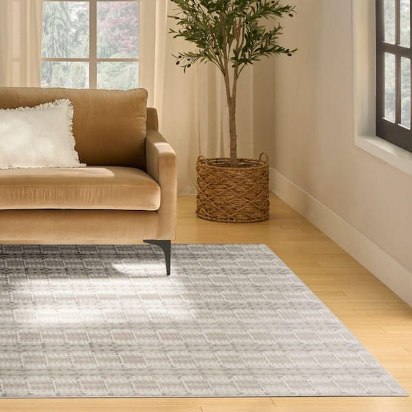 Nordic Ivory Multicolor 8 ft. x 10 ft. All-over design Contemporary Area Rug