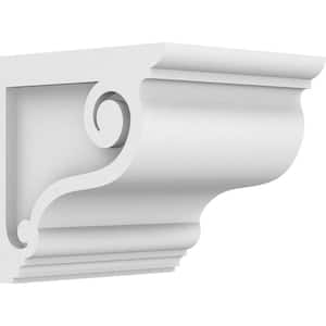 5 in. x 6 in. x 6 in. Standard Scroll Architectural Grade PVC Corbel