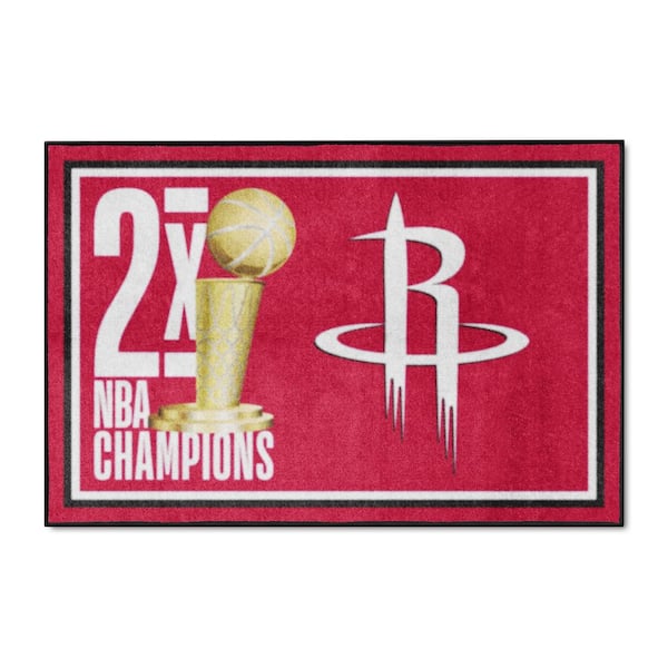FANMATS Houston Rockets 4ft. x 6ft. Plush Area Rug 35099 - The Home Depot
