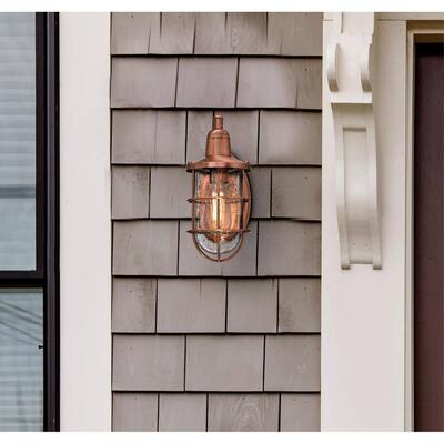 BRUSHED COPPER NEW & BOXED KIRKTON HOUSE LIVING OUTDOOR WALL LIGHT 