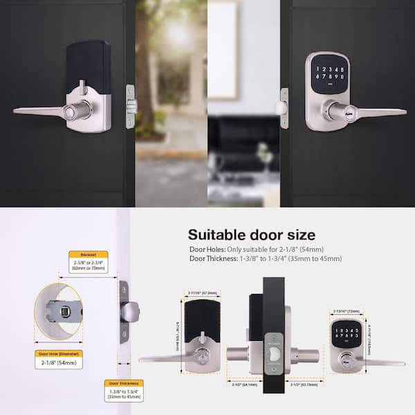 マコト 電気錠門扉用内外タッチリーダー　TX-JBK344321 Defiant Compact Touch Satin Nickel Electronic Touchpad Keyed Entry