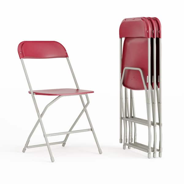 Carnegy Avenue Red Metal Folding Chairs
