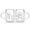 JoyJolt Disney Mickey Mouse Glitch 13.5 oz. Clear Borosilicate-Glass Double  Wall Coffee Mug (Set of 2) JDS10721 - The Home Depot