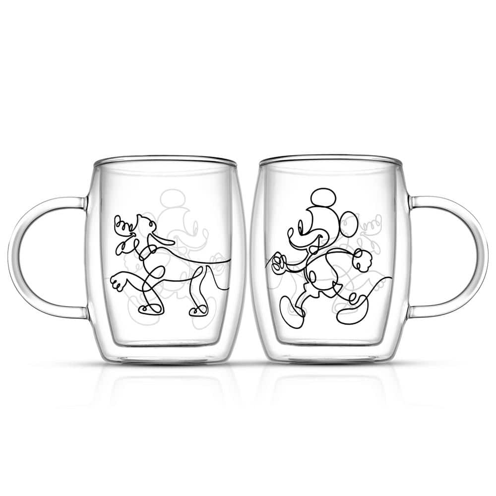 Disney Mickey Double Wall Espresso Cups - 5.4 oz - Set of 2