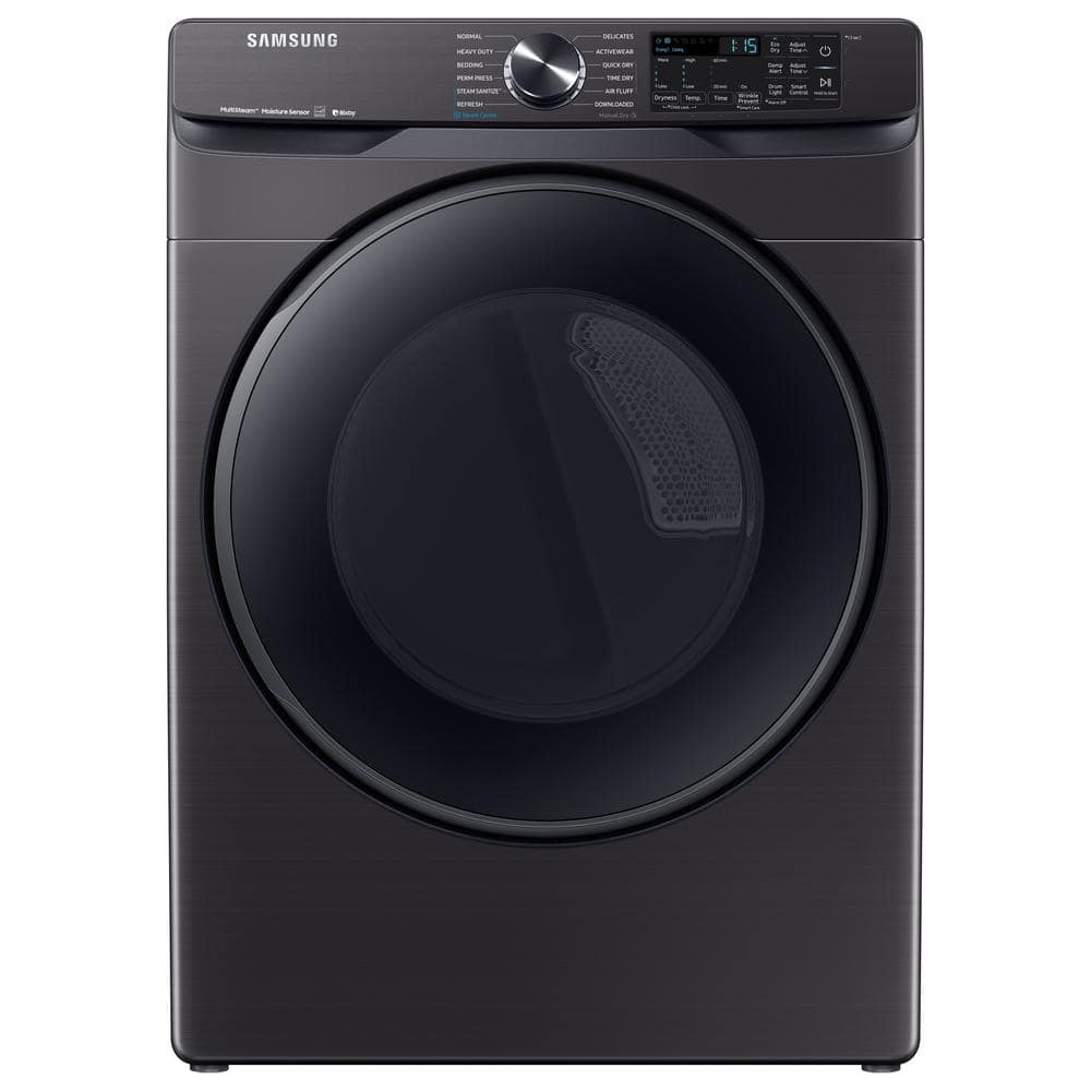 Samsung 7.5 cu. ft. 120-Volt Black Stainless Steel Front Load Gas Dryer ...