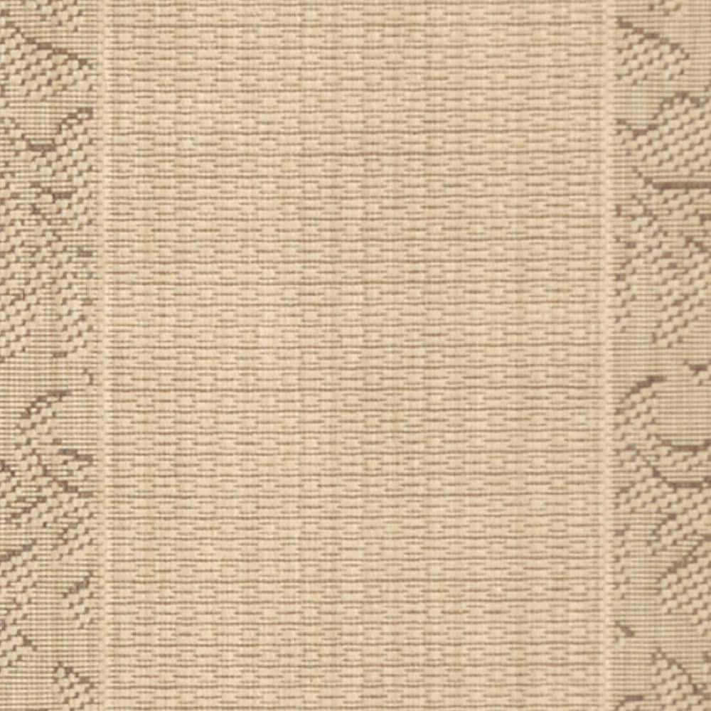 Natural Brown Synthetic Indoor/Outdoor Runner Rug