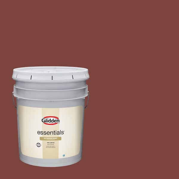 Glidden Essentials 5 gal. PPG1059-7 Sweet Spiceberry Flat/Matte Exterior Paint