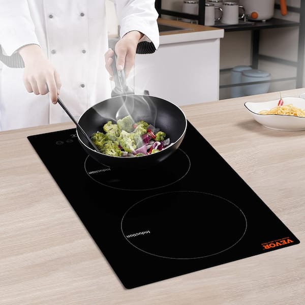 VEVOR 20.1 in. x 11.3 in. Built-in Induction Hotplate 2-Elements