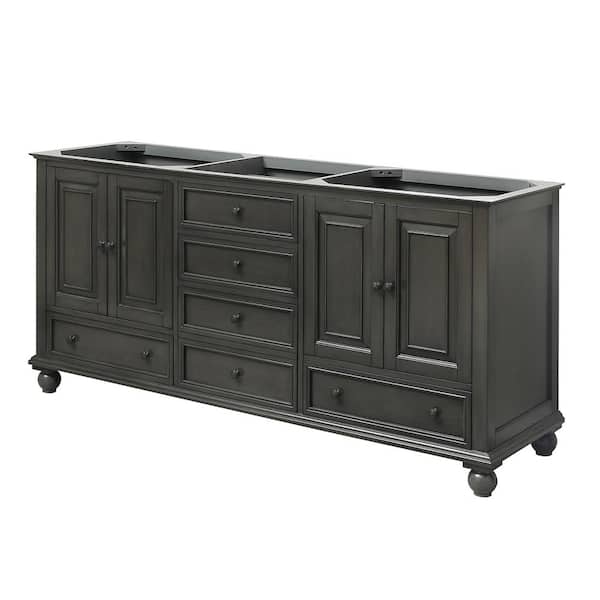 Thompson 72 in. Bath Vanity Cabinet without Top in Charcoal Glaze