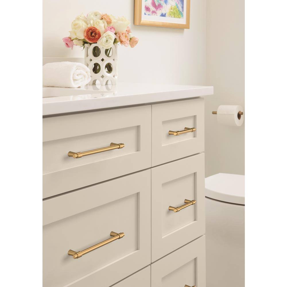 Champagne Bronze Modern Cabinet Drawer Pull with Mounting Hardware