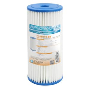 Whole House 4.5 in. x 10 in. 30 Micron Reusable and Pleated Sediment Water Filter Cartridge
