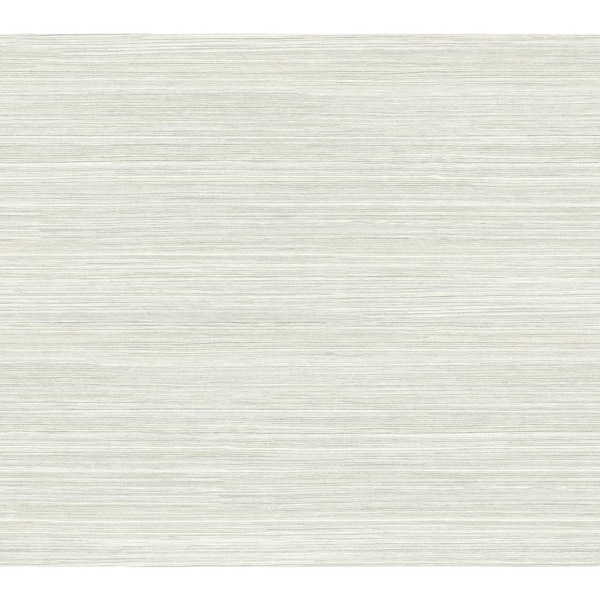 York Wallcoverings Cattail Weave White Peel and Stick Wallpaper Roll
