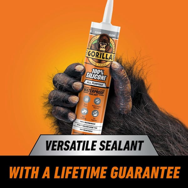 10 oz. Waterproof Caulk and Seal 100% Silicone Sealant Clear ( 12-Pack)