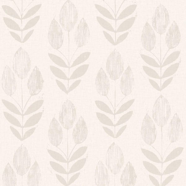 Beacon House Scandinavian Grey Block Print Tulip Strippable Roll Wallpaper (Covers 56 sq. ft.)