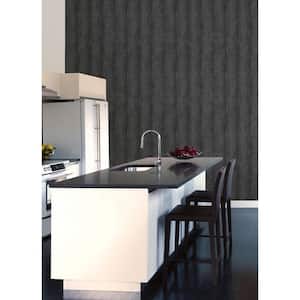 Grey Flint Charcoal Wood Wallpaper Sample