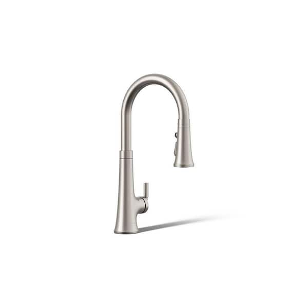 Tone 1 Handle Pull Down Sprayer Kitchen Faucet with Secure Docking in Vibrant Stainless