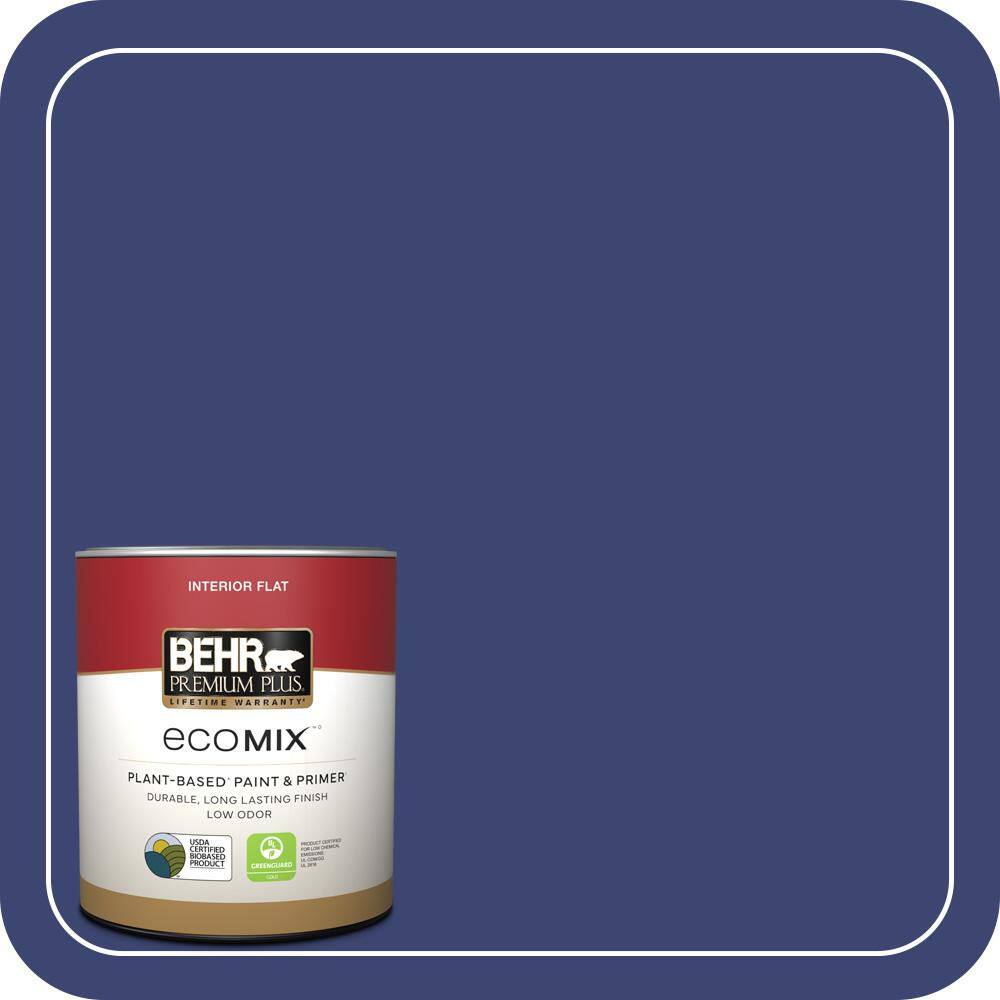 1 qt. #T18-18 Constellation Blue Flat EcoMix Plant-Based Interior Paint & Primer price history on PriceWatchPro