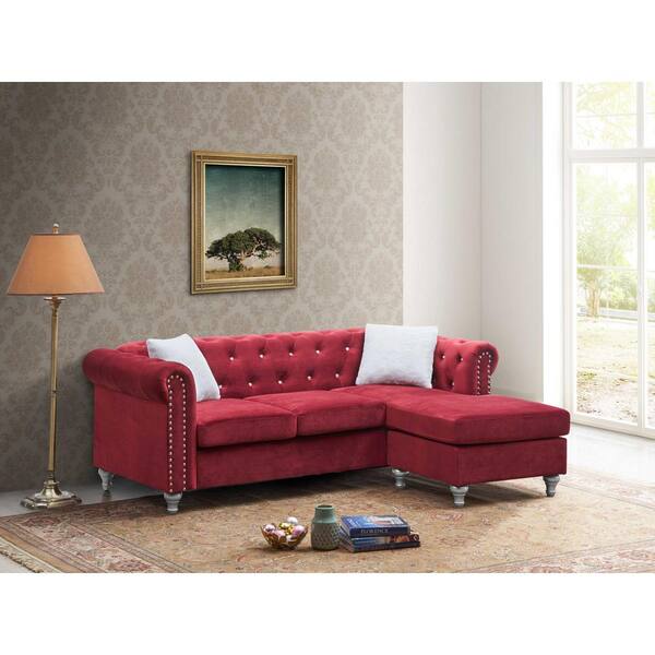 3 seater sofa red