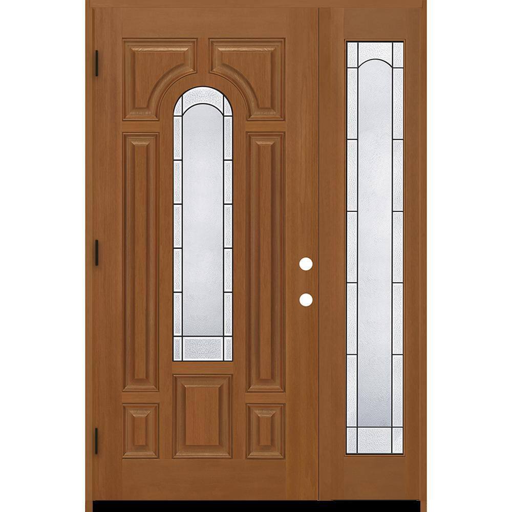 Regency 53 in. x 80 in. CenterLite Empire Glass RHOS AutmnWht Mahogany Fiberglass Prehung Front Door w/14in-3/4SL 6-9/16 price history on PriceWatchPro