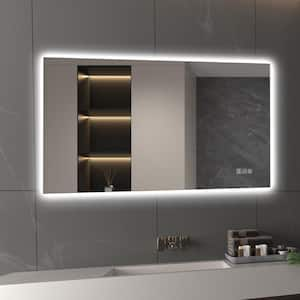 40 in. W x 24 in. H Rectangular LED Backlit Mirror Frameless Anti-Fog Wall Bathroom Vanity Mirror