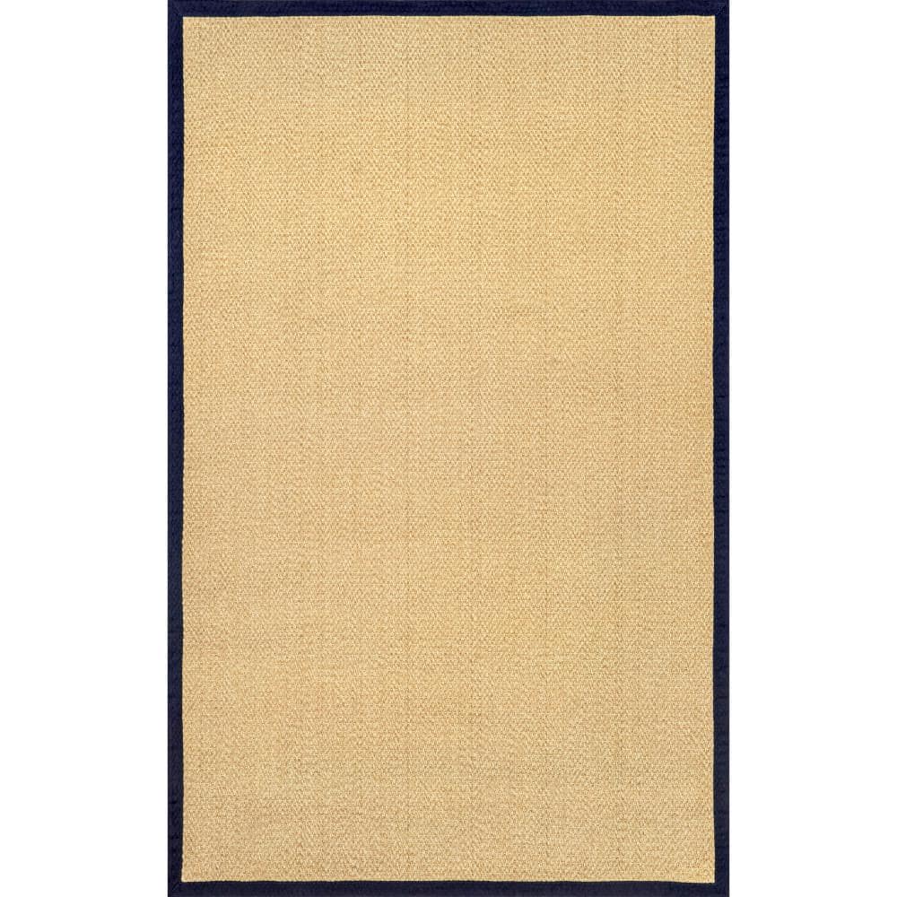 nuLOOM Suki Casual Faux Seagrass Navy 8 ft. x 10 ft. Indoor/Outdoor Area Rug HJFS01C8010 The