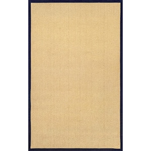 Suki Casual Faux Seagrass Navy 9 ft. x 12 ft. Indoor/Outdoor Area Rug