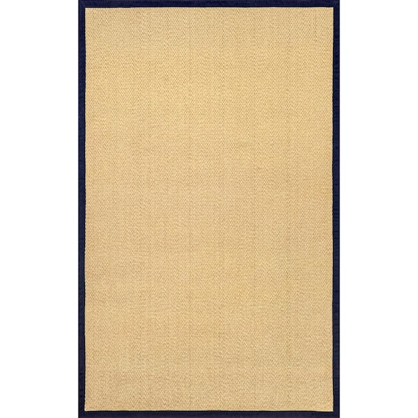 Suki Casual Faux Seagrass Navy 9 ft. x 12 ft. Indoor/Outdoor Area Rug