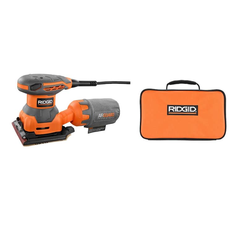 RIDGID 2.4 Amp Corded 1/4 Sheet Sander with AIRGUARD Technology