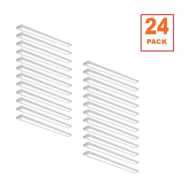 24-Pack 44 in. 3400 Lumens Easy Install LED Wraparound Light Fixture 34W 120V Bright White 4000K Garage Lighting