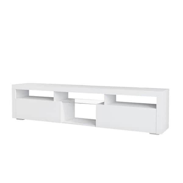 Unbranded 78.74 in. W x 13.78 in. D x 17.72 in. H Bathroom White Linen Cabinet