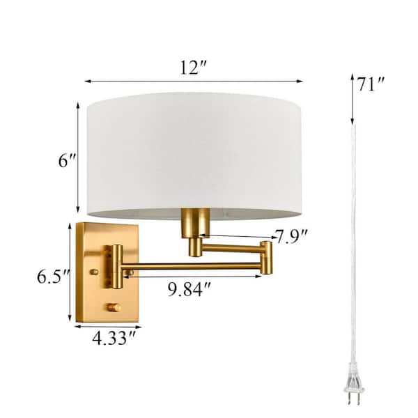 JONATHAN Y 52-in Black with Ashwood/Brown Blades LED Indoor