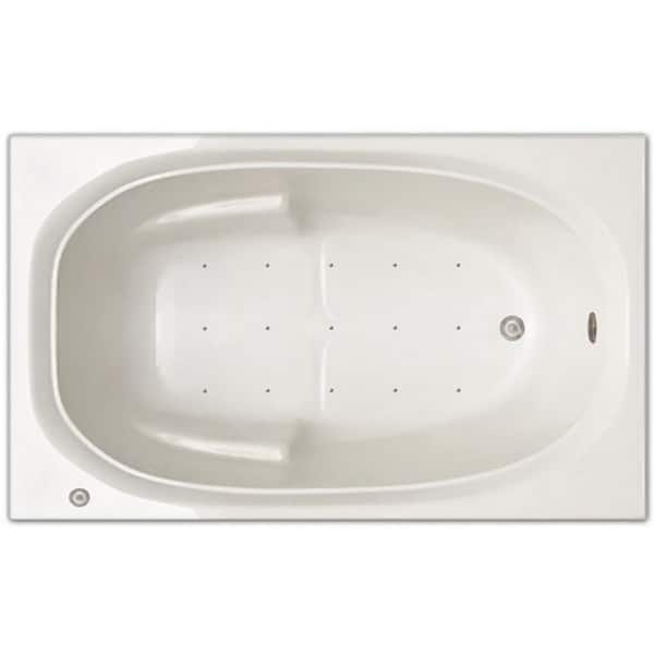 Pinnacle 5 ft. Right Drain Drop-in Rectangular Whirlpool and Air Bath Tub in White