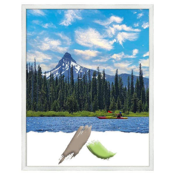 Amanti Art Breeze Distressed White Wood Picture Frame Opening Size 22x28 in.