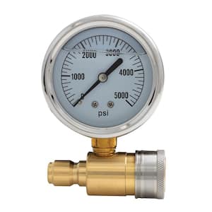 Pressure Washer Quick-Connect Pressure Gauge