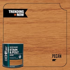1 qt. #TIS-352 Pecan Gloss Semi-Transparent Water-Based Interior Stain and Poly in One