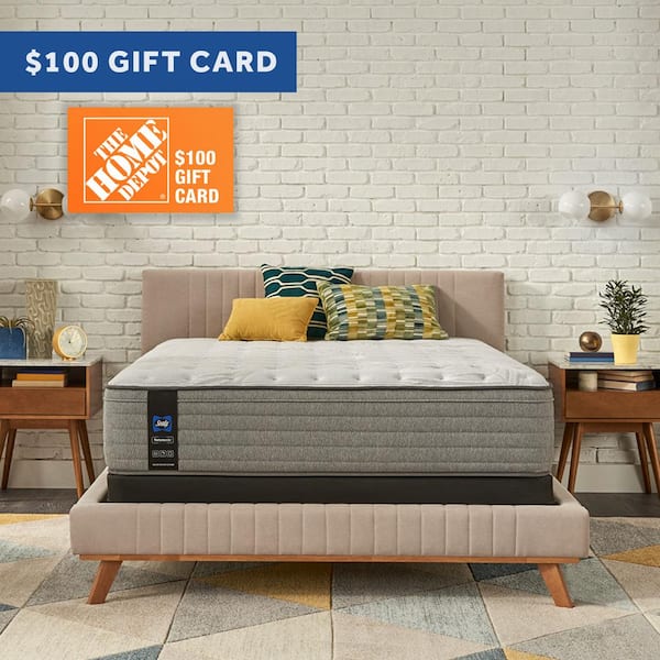 Sealy Posturepedic Engelmann 14 in. Medium Innersping Faux Euro Top King Mattress Set with 9 in. Foundation