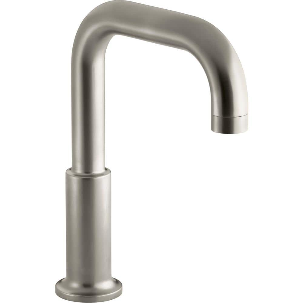 Purist Deck-Mount Non-Diverter Bath Spout in Vibrant Brushed Nickel -  KOHLER, 14430-BN