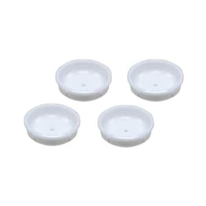 1-1/2 in. White Plastic Insert Patio Furniture Cups (4-Pack)