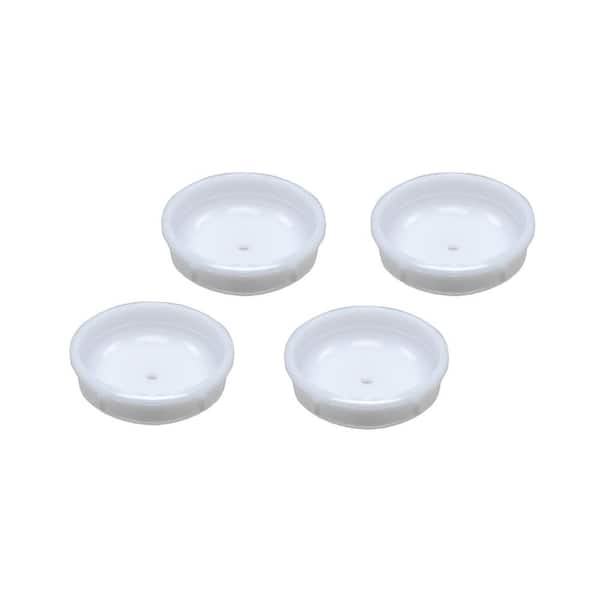 Everbilt 1-1/2 in. White Plastic Insert Patio Furniture Cups (4-Pack)