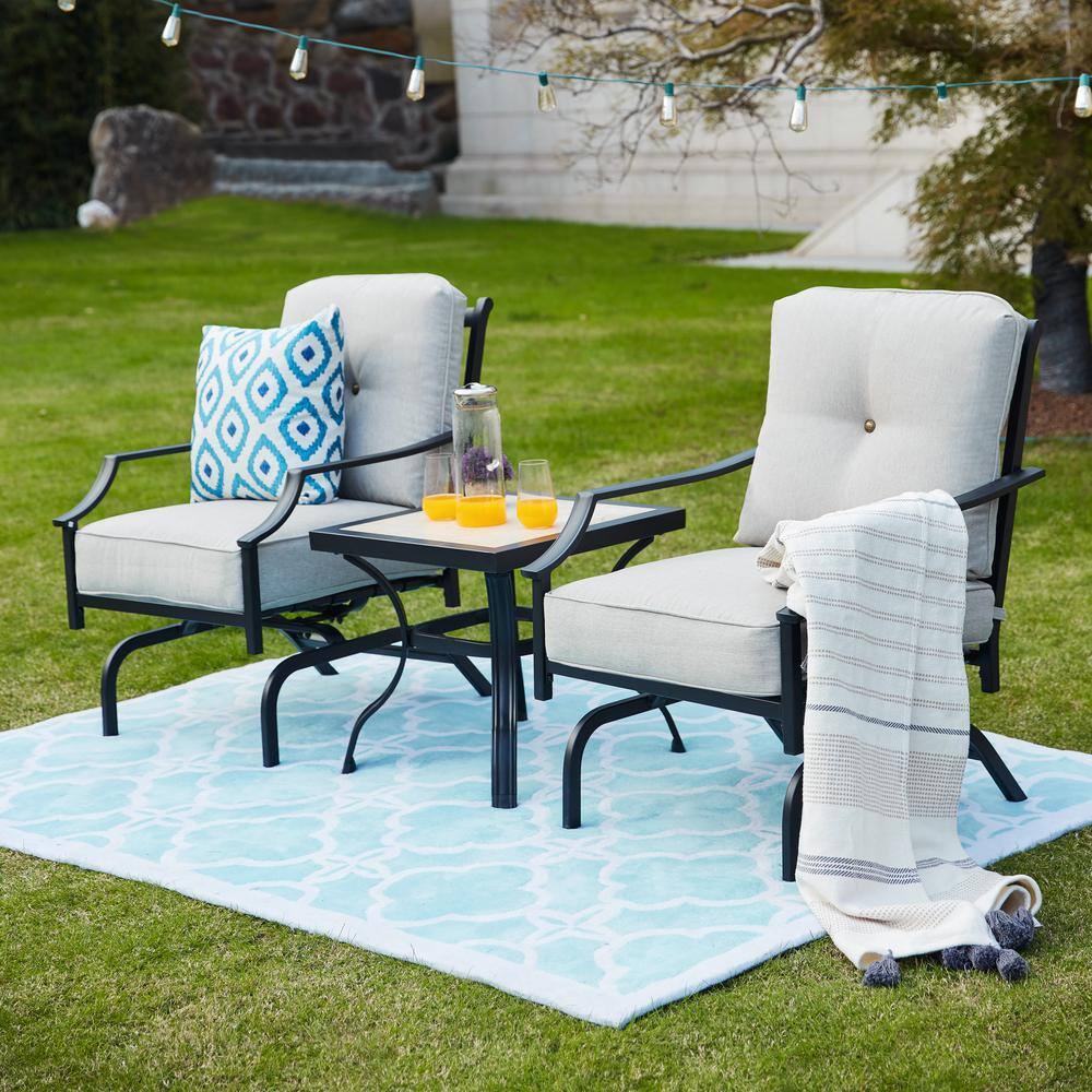 Reviews for Patio Festival 3Piece Metal Patio Conversation Set with