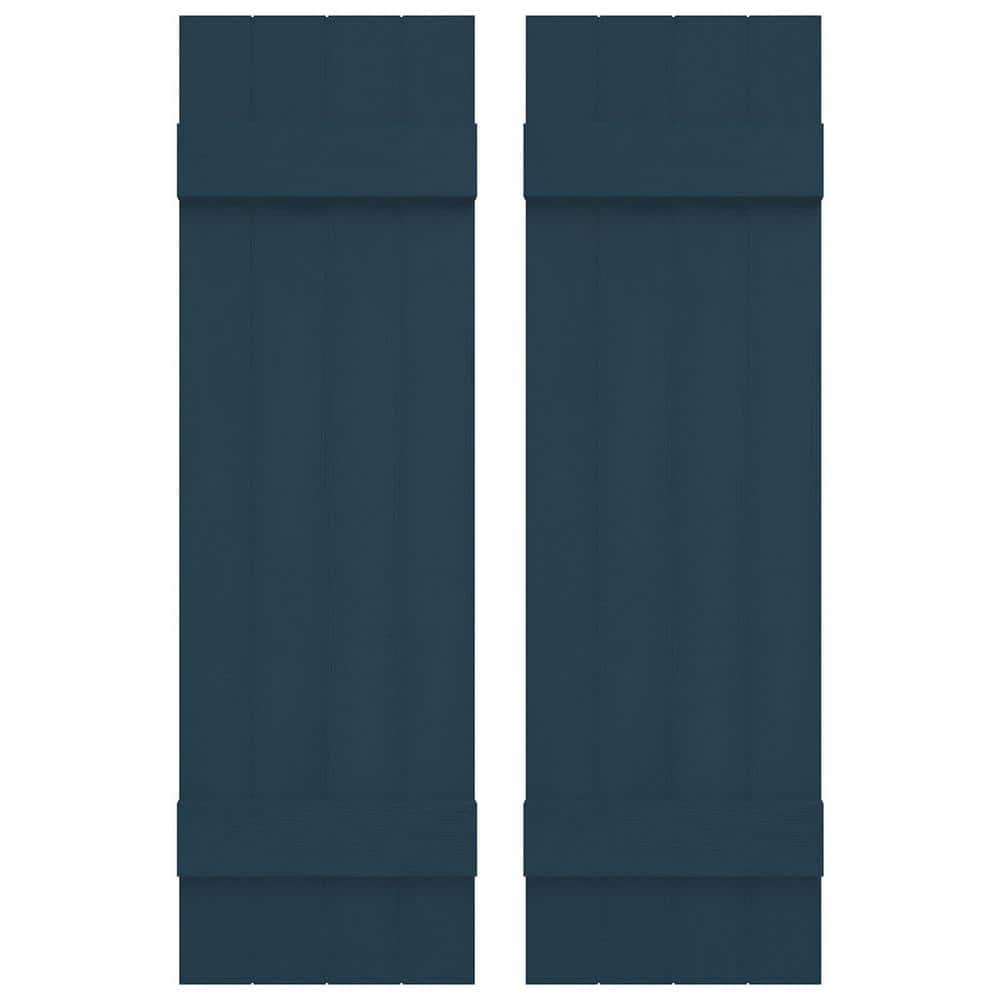 14 in. W x 47 in. H Vinyl Exterior Joined Board and Batten Shutters Pair in Classic Blue price history on PriceWatchPro