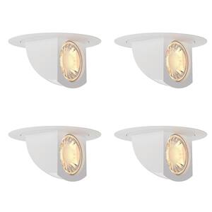 4 in. Integrated LED Color Selectable Retrofit White Recessed Trim Directional Downlight (4-Pack)