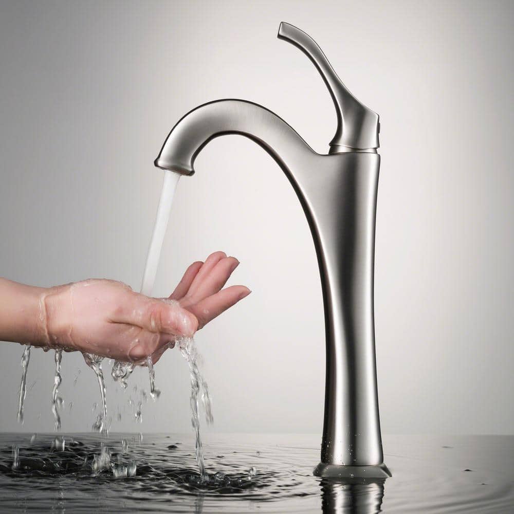 Eco-Friendly Arlo Single Handle Vessel Faucet in Spot-Free Nickel