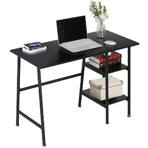 43 in. Computer Desk, Home Office Writing Storage Desk Simple Table Modern Student Study Desk, Water Proof, Black