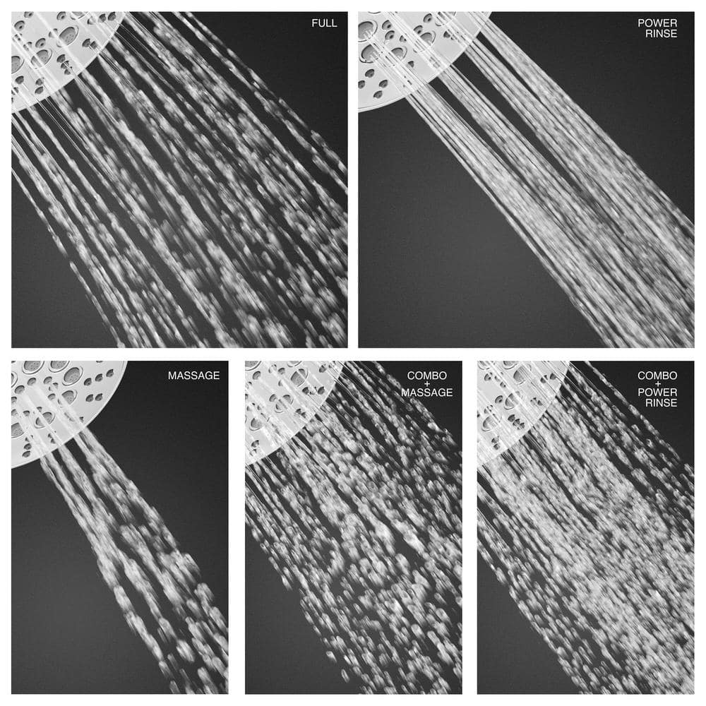 Chrome 6-Spray Handheld Showerhead with Pause Feature