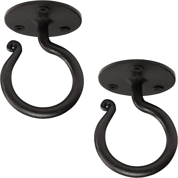 Ceiling Hooks for Hanging Plants Wrought Iron Decorative Durable Thick  Heavy-Duty (2-Pack)