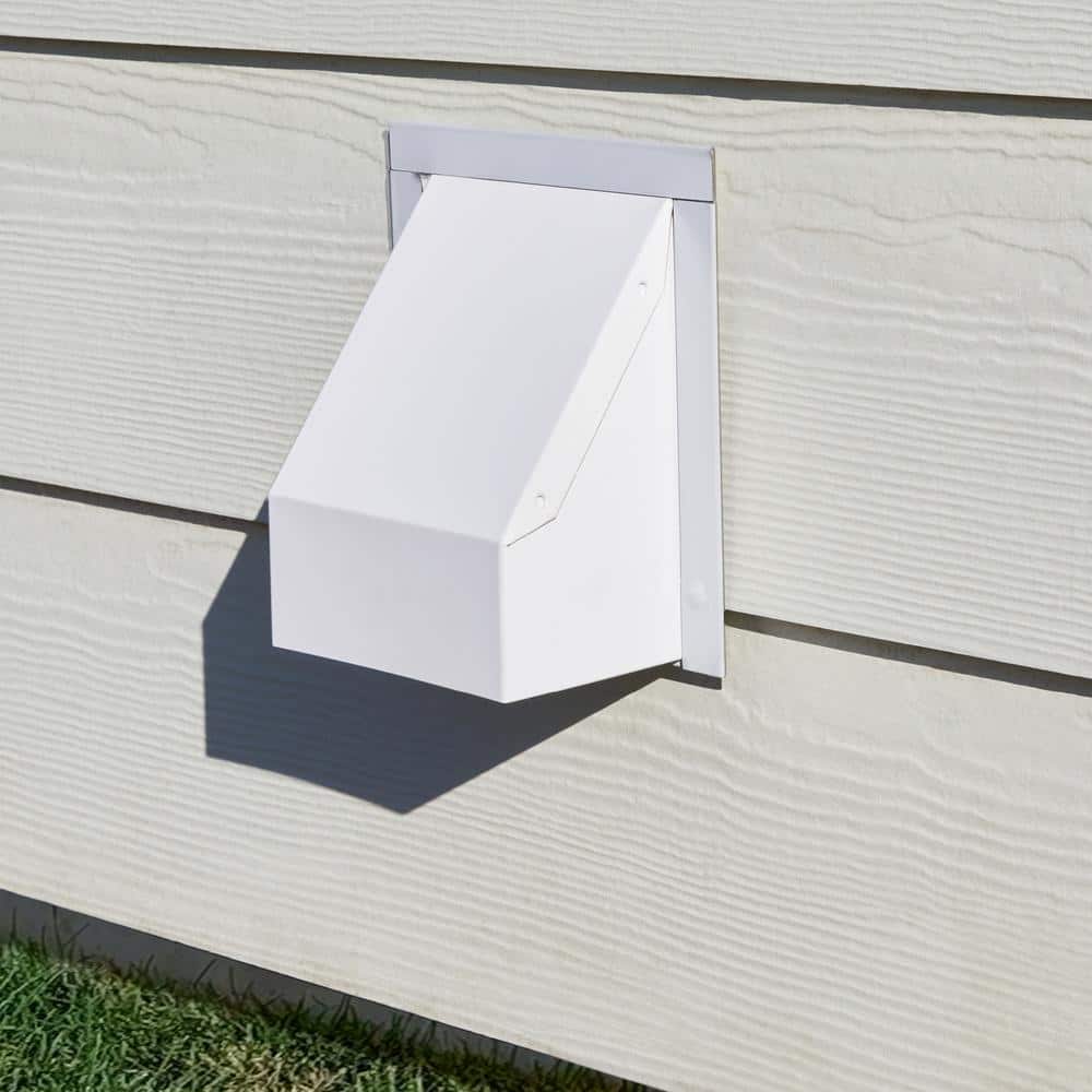 Buy 4 in. Round HeavyDuty Wall Vent with Damper in White Online at