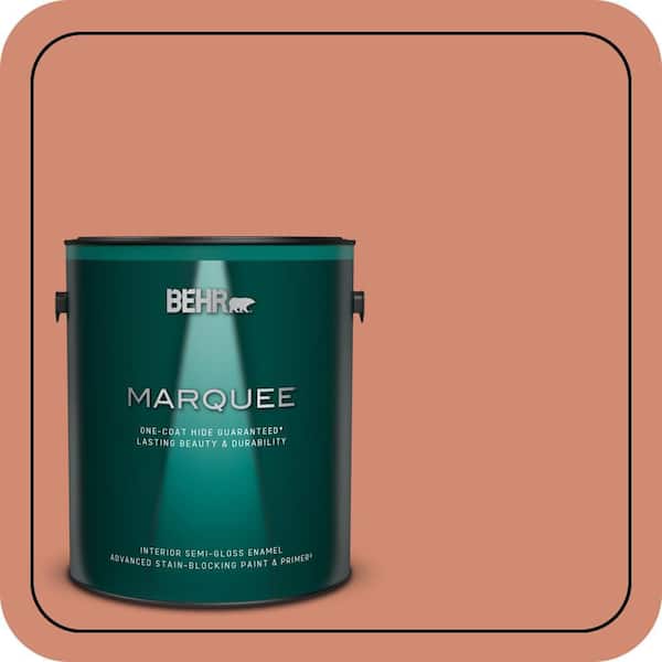 BEHR MARQUEE 1 gal. #M190-5 Fireplace Glow Semi-Gloss Enamel Interior Paint & Primer